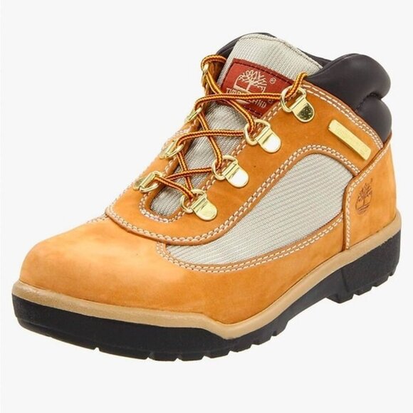 Timberland Kids Boys Field Lace Up Tan Boot Outdoor Heavyduty Size 1 Youth - Picture 1 of 7